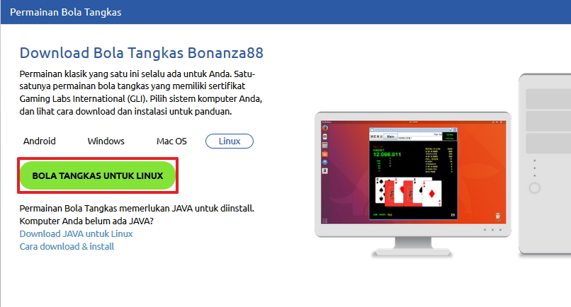 Screenshot panduan install permainan bola tangkas bonanza88 windows 15