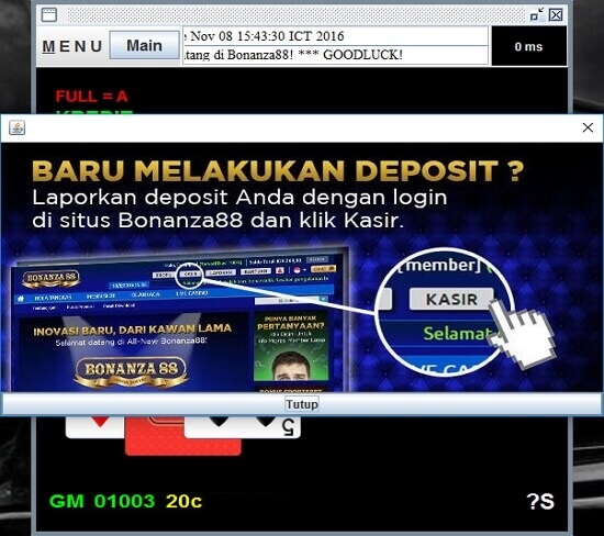 Screenshot permainan bola tangkas desktop Bonanza88 35